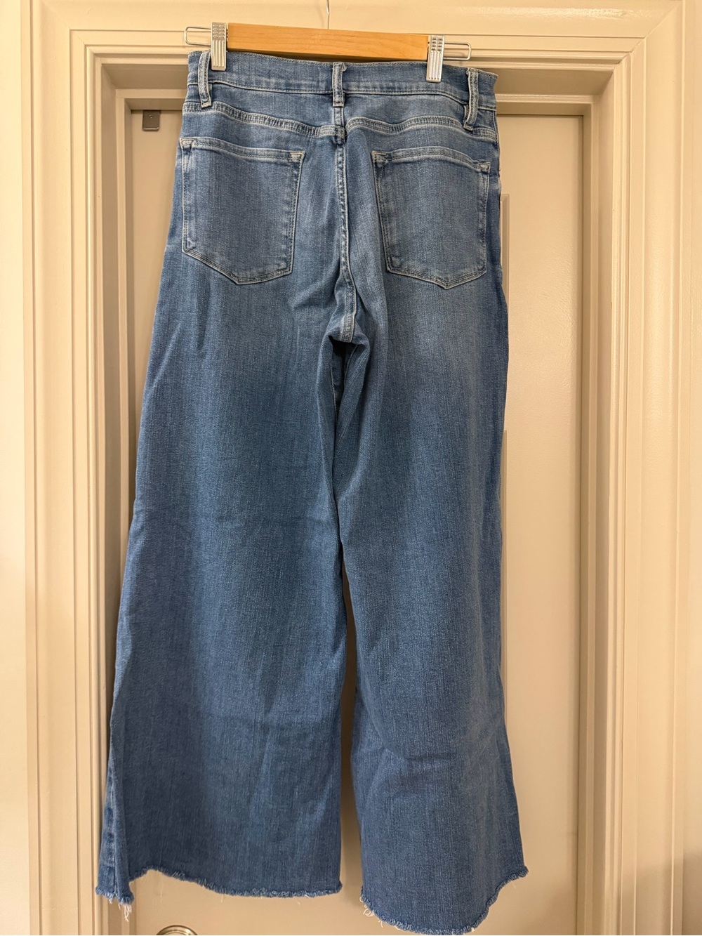 Frame Denim Wide Leg Flare Jeans in Medium Blue - Picture 3 of 5